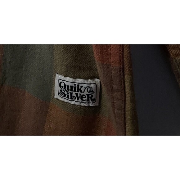 NWT QUICKSILVER Motherfly Flannel Multi Colr Button Down Plaid Shirt Shacket XXL - Picture 2 of 10